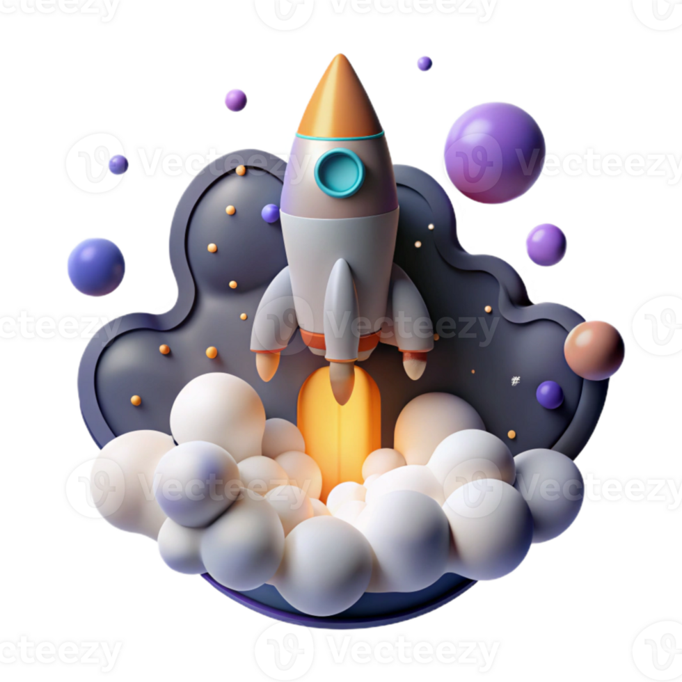 impressive modern Rocket Launch Smoke Trail White Isolated original png