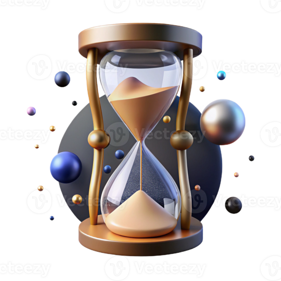 magnificent creative Hourglass Representing Time Constraint Sand Transparent Background high quality png