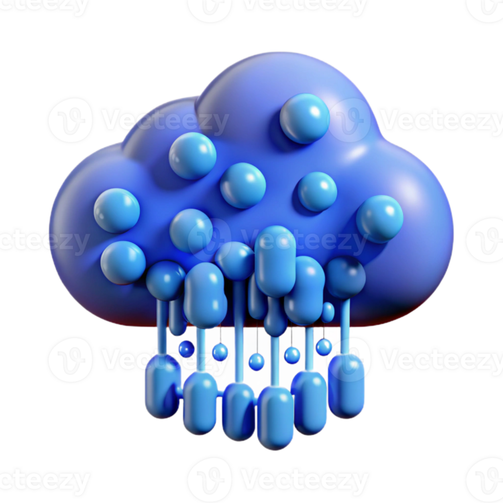 elegant classic Binary Code Raining Down with Blue Glow Isolated Element genuine png