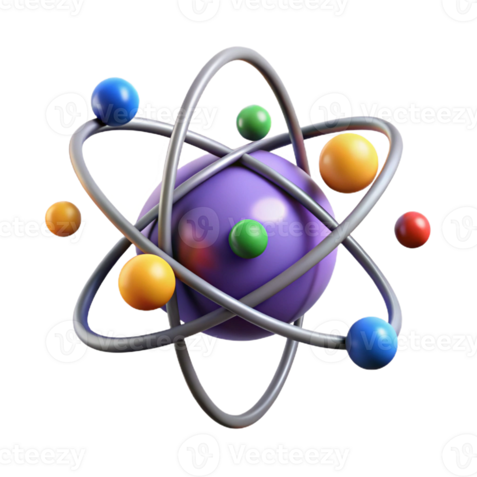 wonderful traditional Atom Diagram with Labeled Parts Transparent Background high resolution png