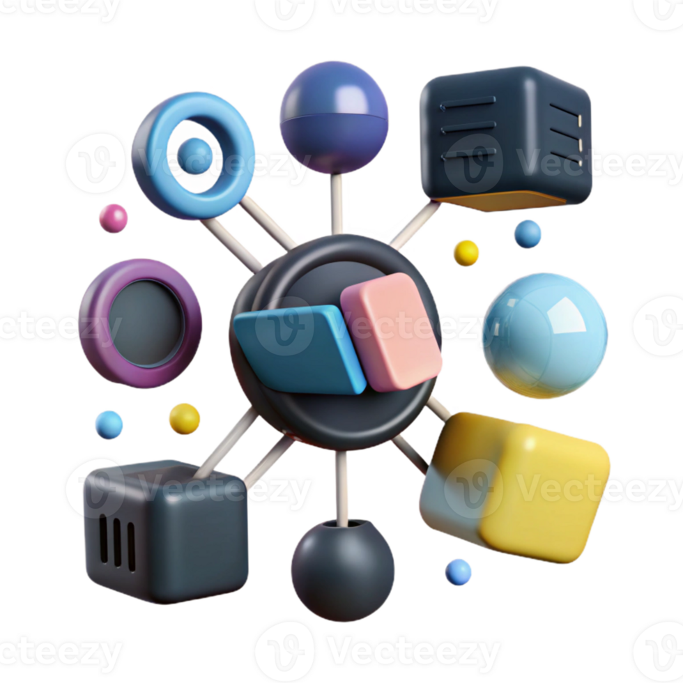 extraordinary classic Virtual Reality Data Visualization Charts and Graphs Isolated Element premium png