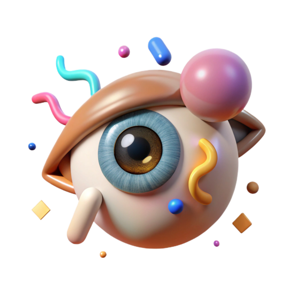 impressive artistic Human Eye Crying Single Tear Isolated Element professional png