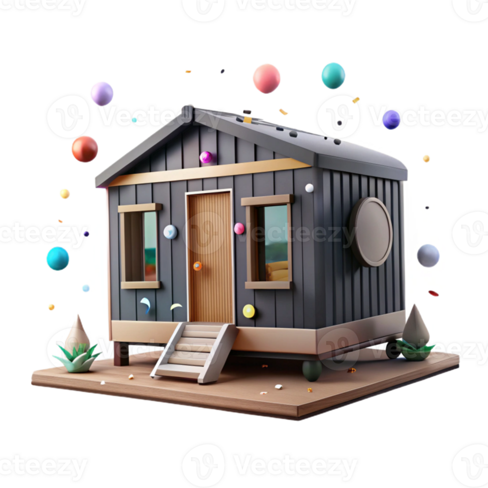 impressive contemporary Modern Tiny House Exterior Front View Cutout high resolution png
