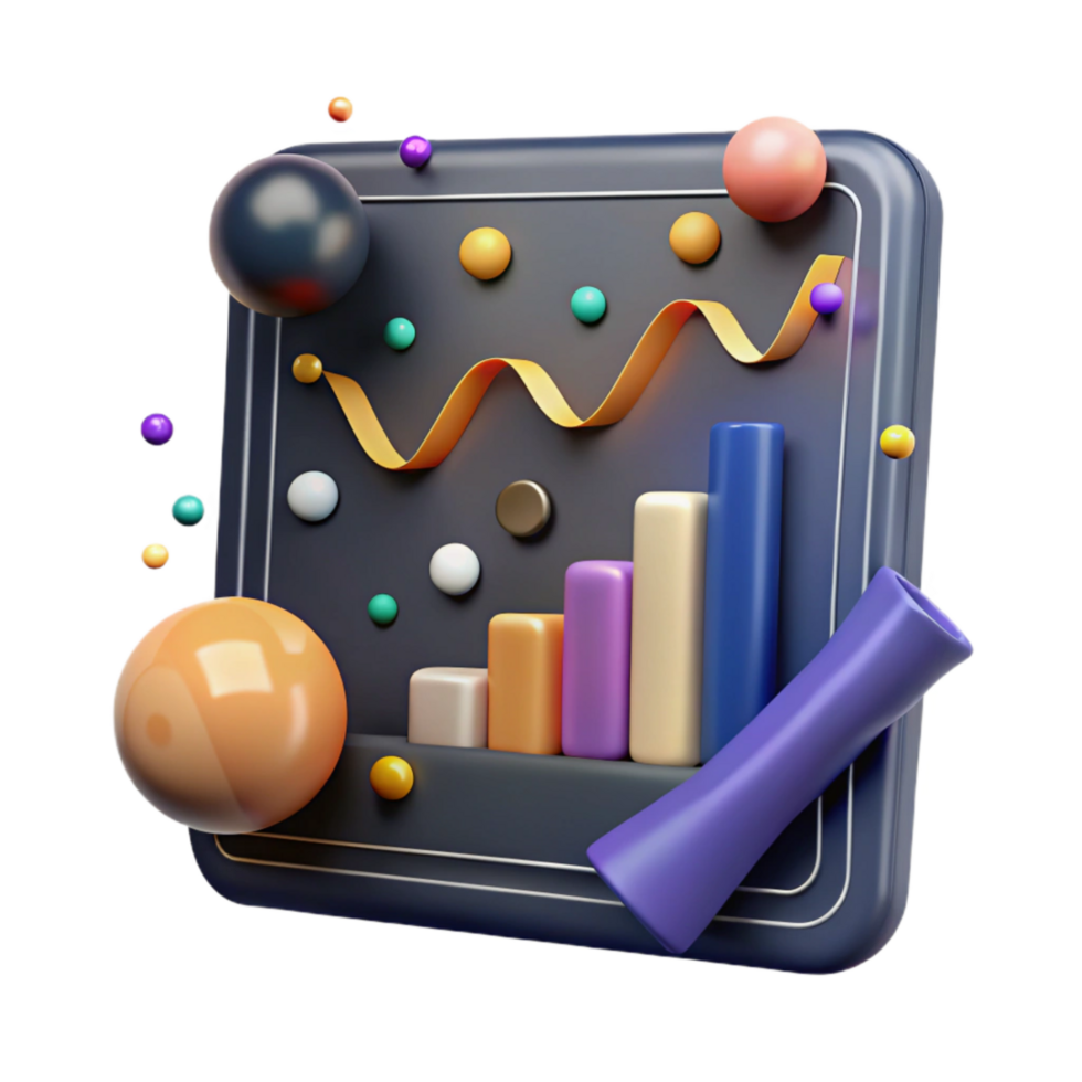 magnificent creative Data Chart with Downward Trend Transparent Background png