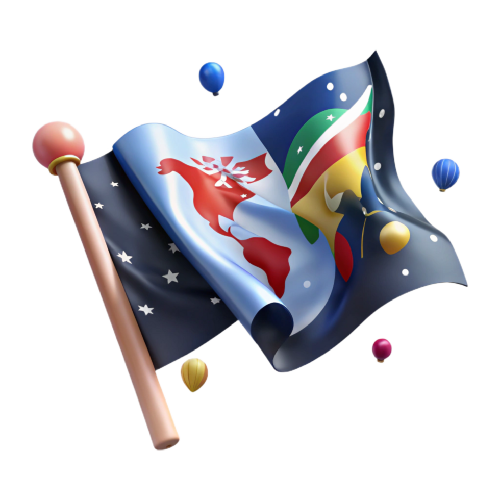 wonderful creative World Flags Waving Gently Isolated Element premium png