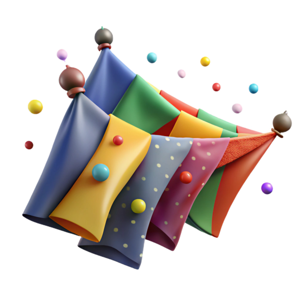 elegant modern Colorful Prayer Flags Fluttering Isolated high quality png