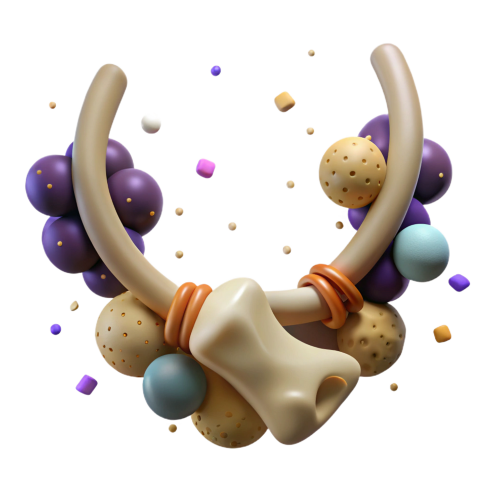 extraordinary contemporary Bone Necklace Isolated Tribal Style high resolution png