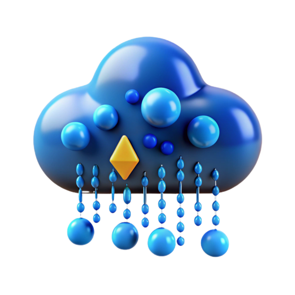 elegant modern Binary Code Raining Down with Blue Glow Isolated Element high resolution png