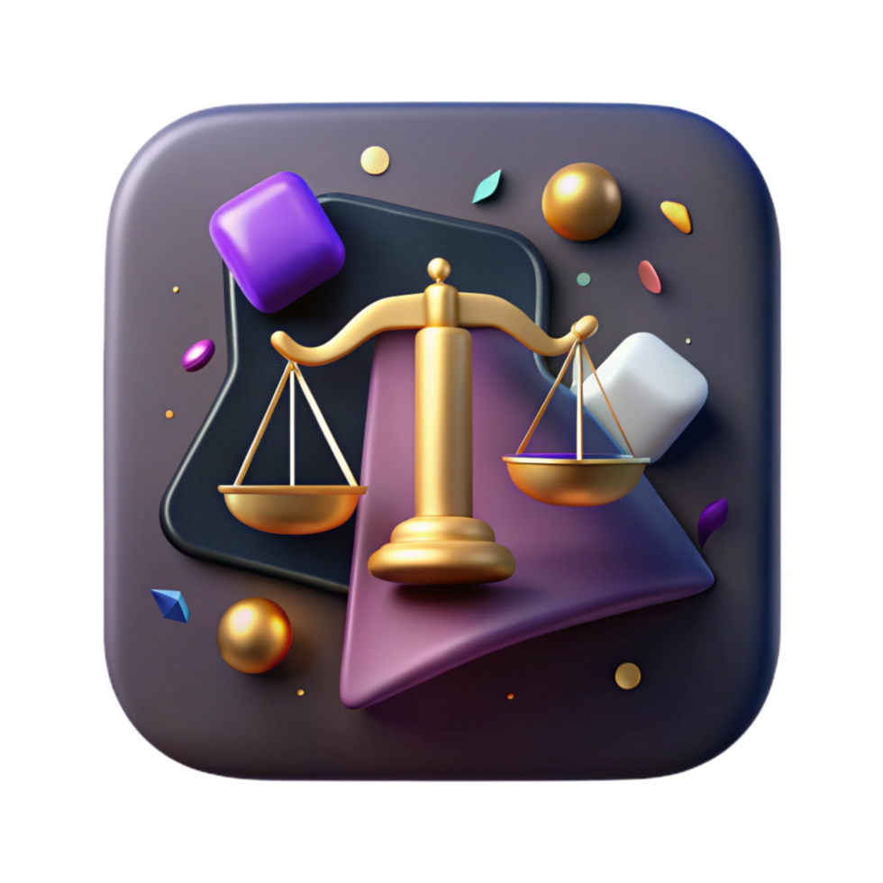 beautiful classic Social Media Ethical Considerations Icon Isolated Scales original png