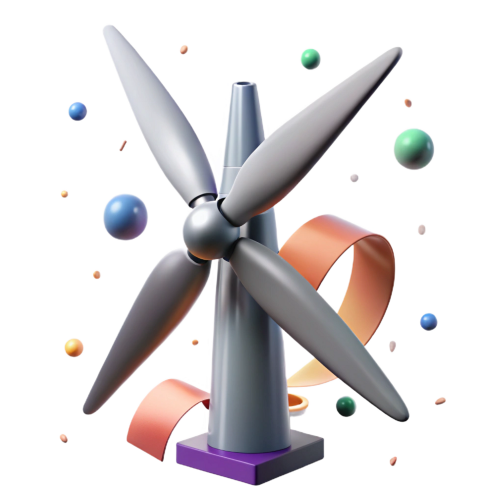 extraordinary contemporary Wind Turbine Blade Aerodynamics Illustration Isolated genuine png