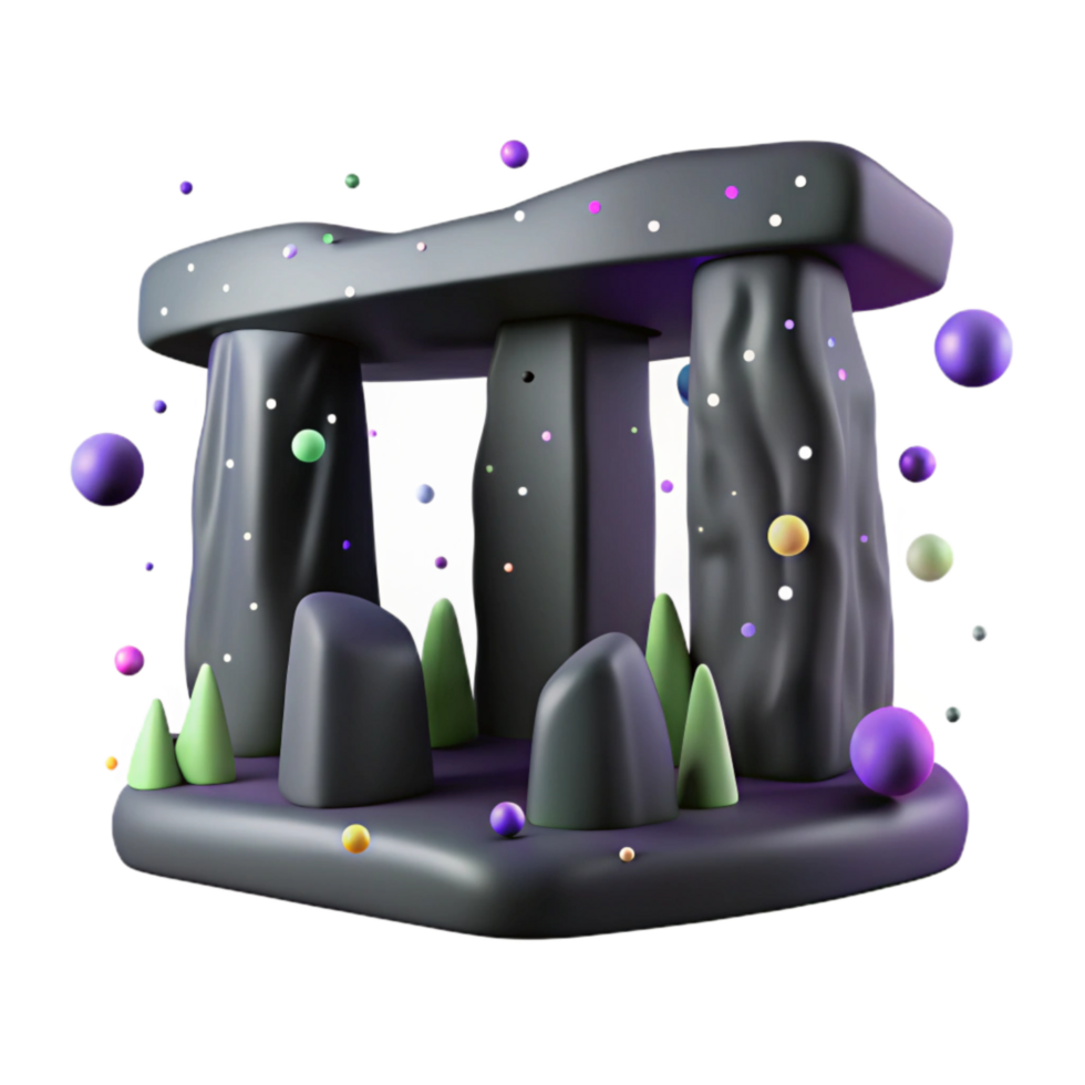 dramatic rustic Stonehenge Silhouette Isolated Dramatic Lighting high resolution png