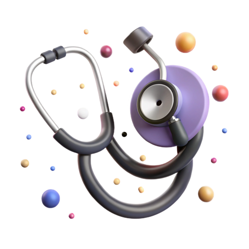 beautiful traditional Stethoscope Close Up Front View Isolated high quality png