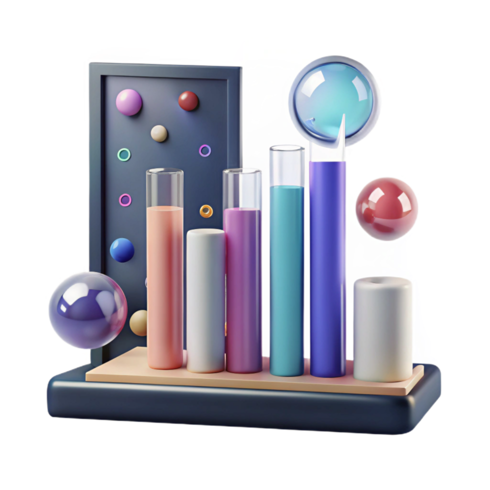 dramatic minimalist Medical Research Graph Bar Chart Transparent Background authentic png