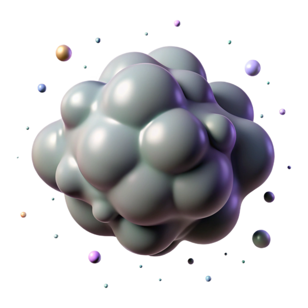 impressive contemporary Nanoparticle Cloud Abstract Shape Isolated high resolution png