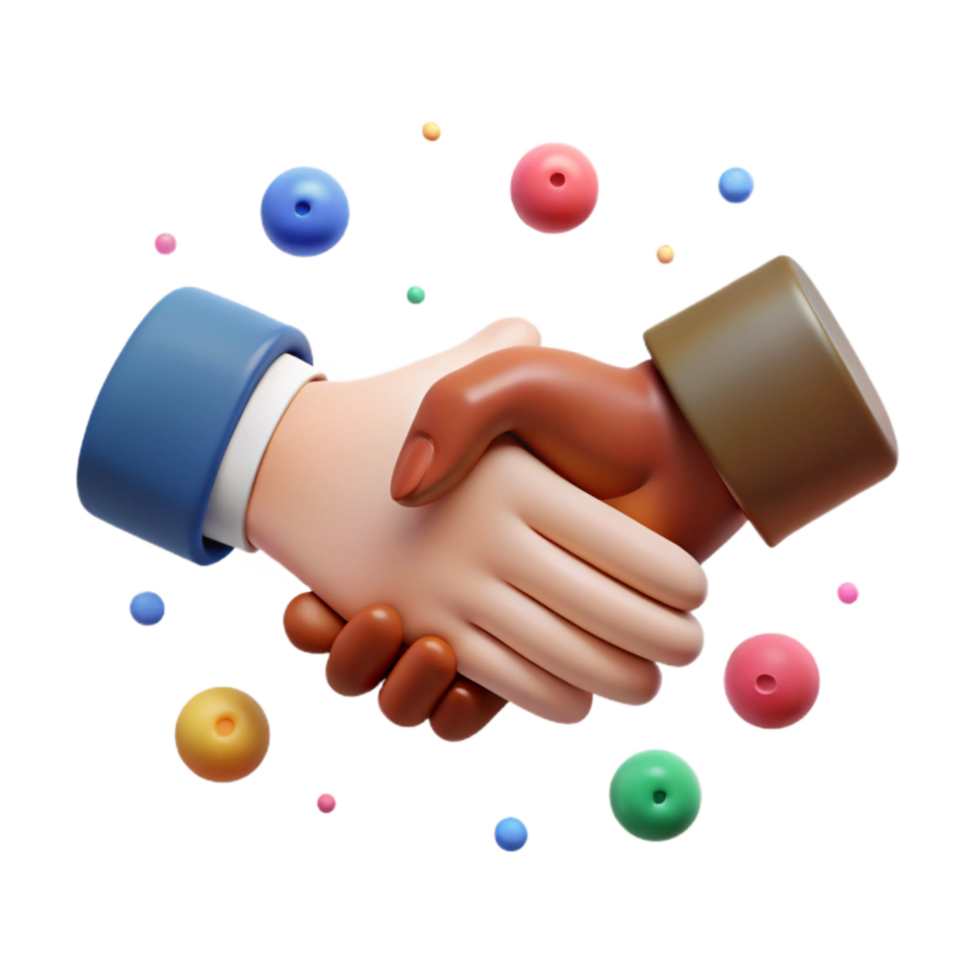 extraordinary classic Handshake Between Different Skin Tones Cutout Isolated detailed png