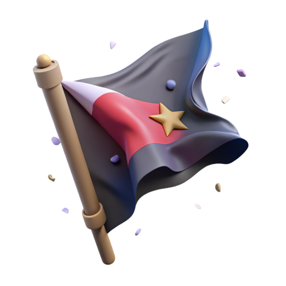 magnificent artistic Torn Flag Still Waving Isolated Cutout exclusive png