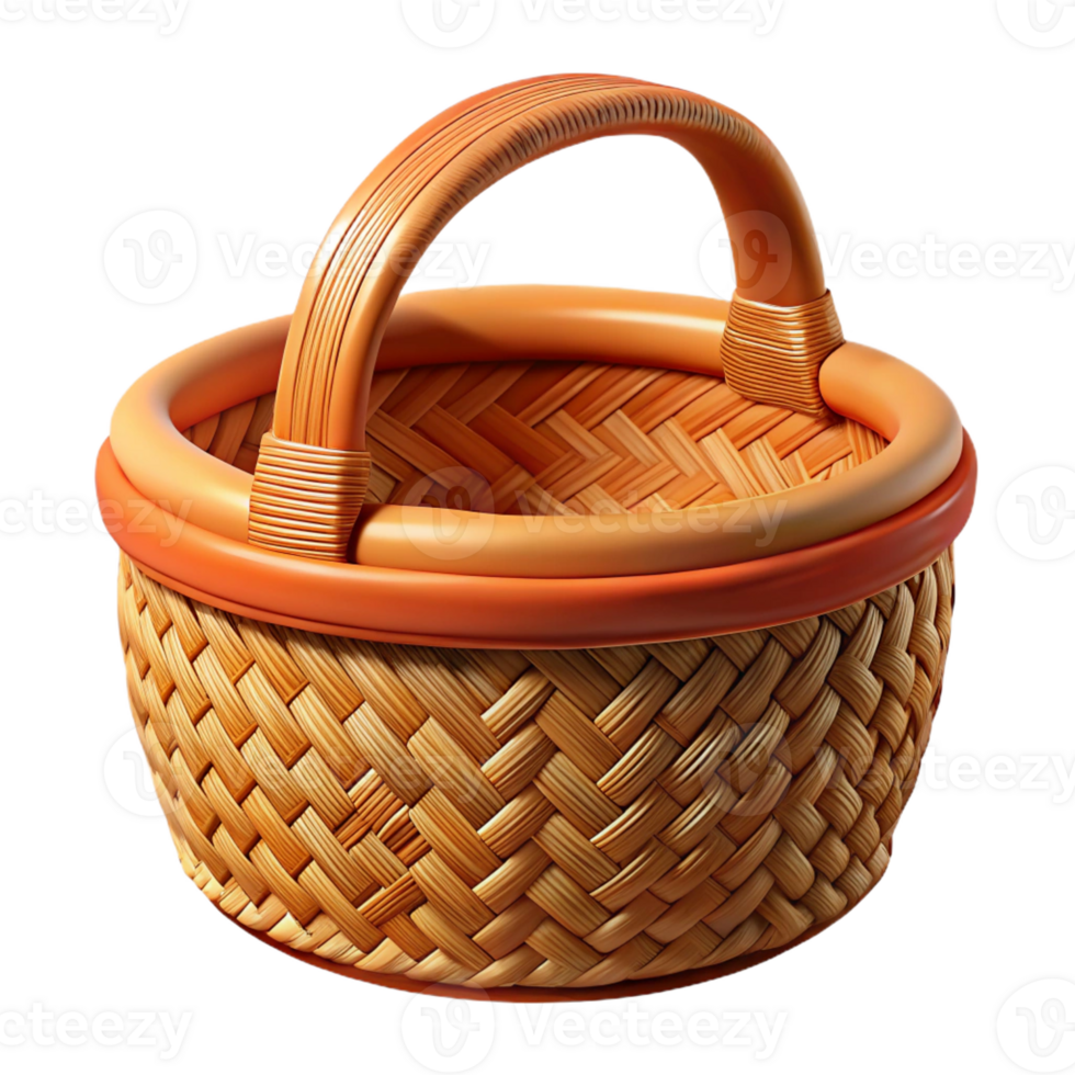 picturesque dynamic coastal Ultra-detailed photorealistic professional render of an isolated cutout, hyper-specific tribal woven basket with geometric patterns with Transparent Background top-tier png