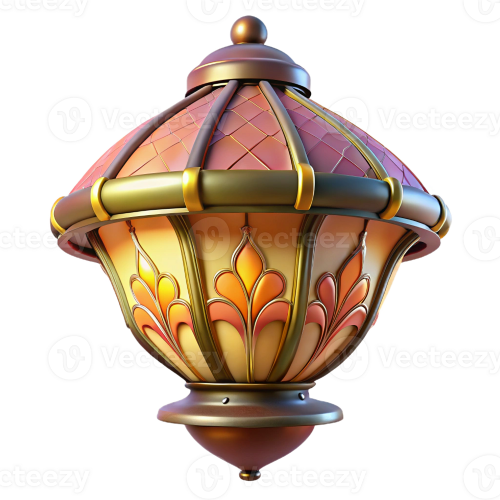 striking minimalist Ultra-detailed, hyper-specific concept art style render of an Art Nouveau lampshade, stained glass, floral motif, isolated cutout with Transparent Background 8K png