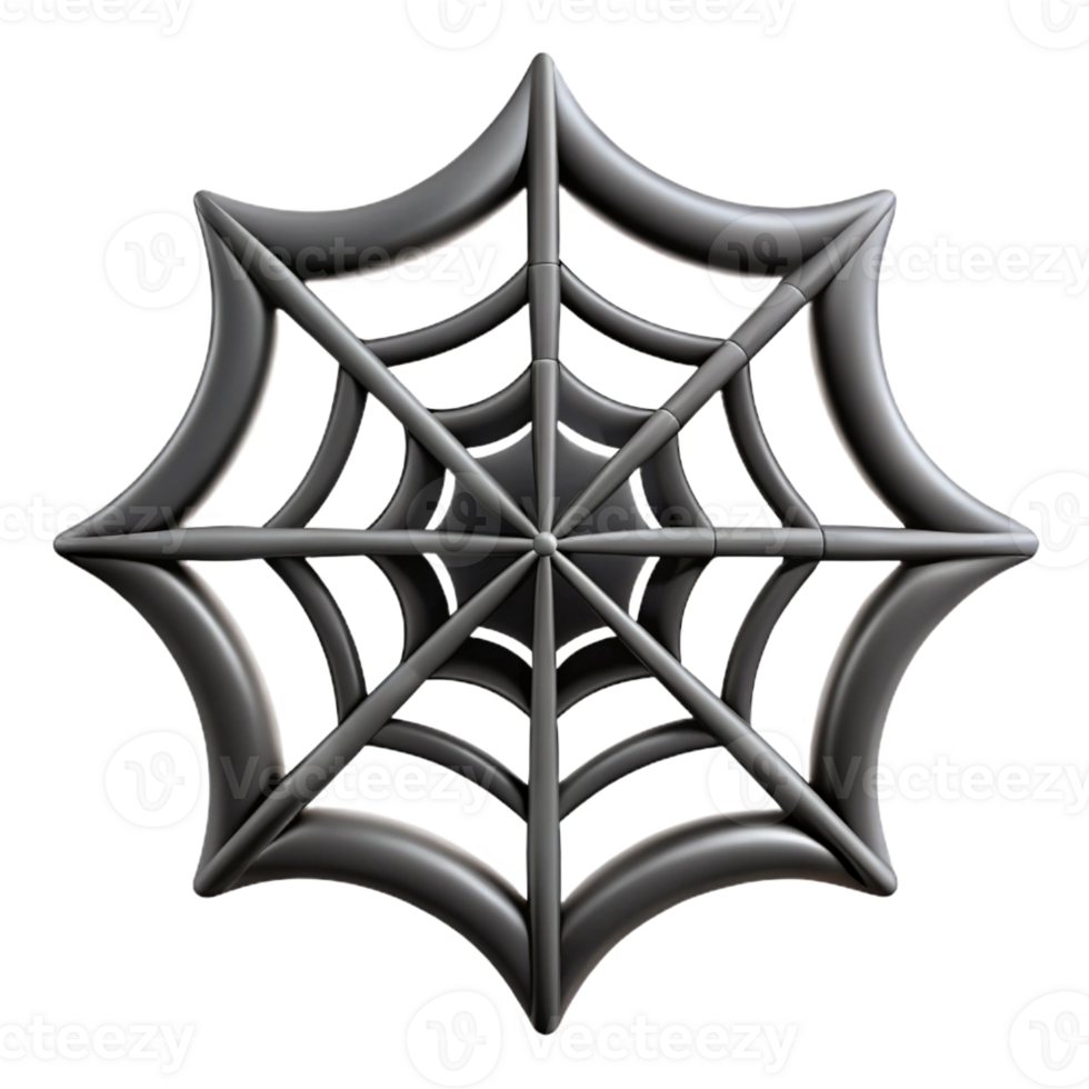 rare modern Concept art style hyper-specific image of a single spider web, intricate design, with Transparent Background top-tier png