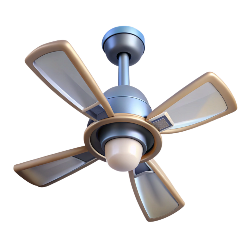 remarkable industrial Ceiling fan, modern design, with Transparent Background high resolution png