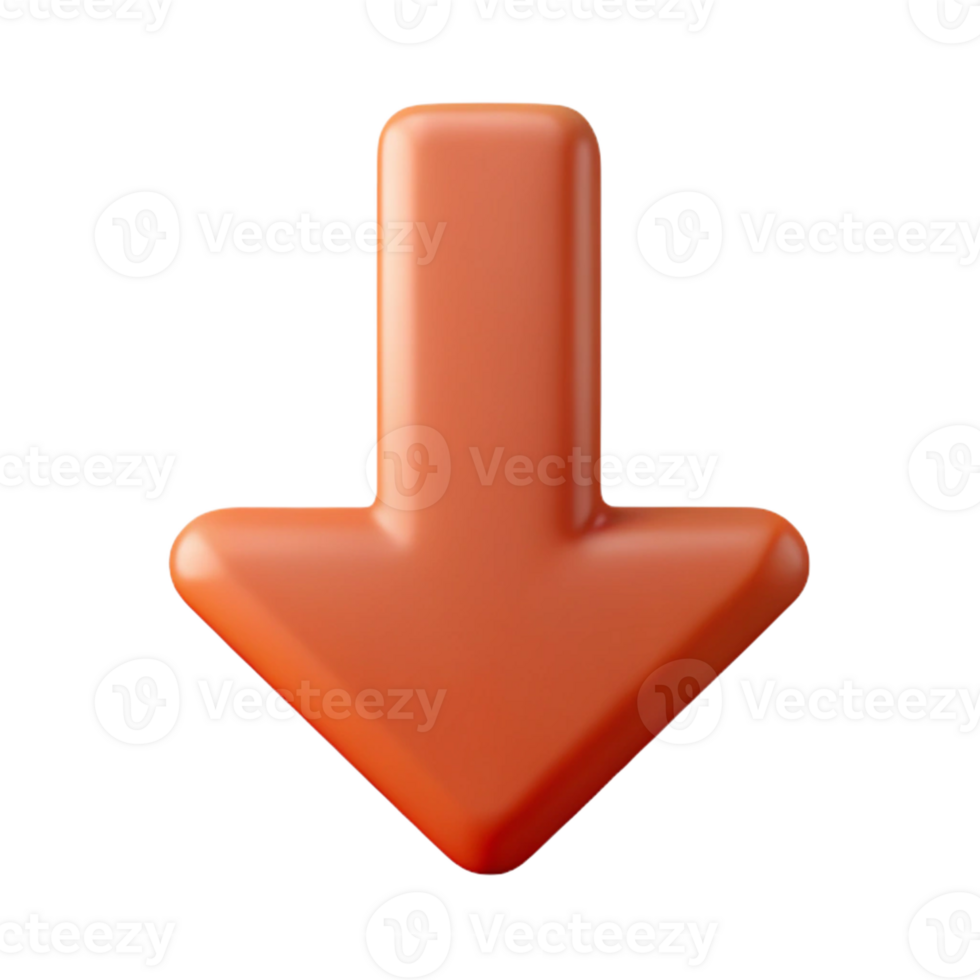 energetic magnificent Arrow down icon. Straight downward arrow. Single-weight stroke with Scalable Design. flawless png