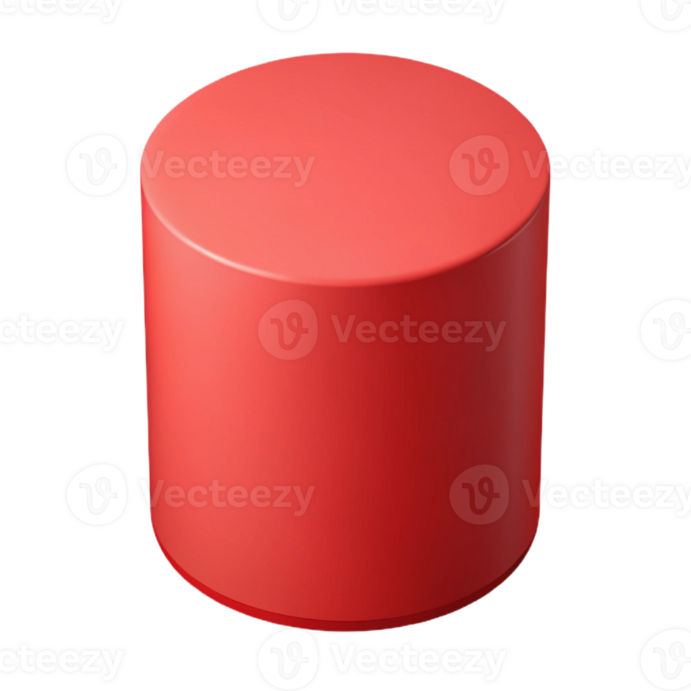 beautiful signature Geometric cylinder with a single-weight stroke. Red flat color, clean lines. with Scalable Design. png