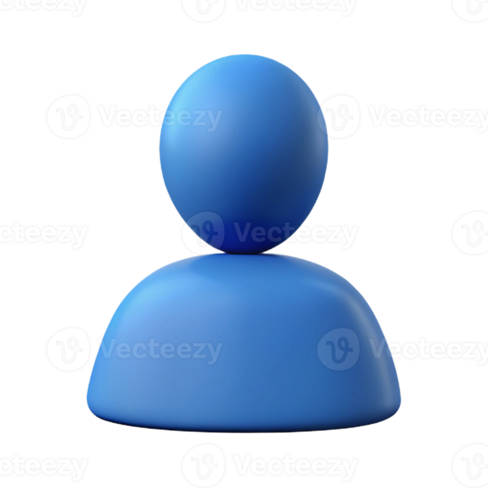 energetic splendid User icon. Simple head and shoulders silhouette. Single-weight stroke with Scalable Design. high quality png