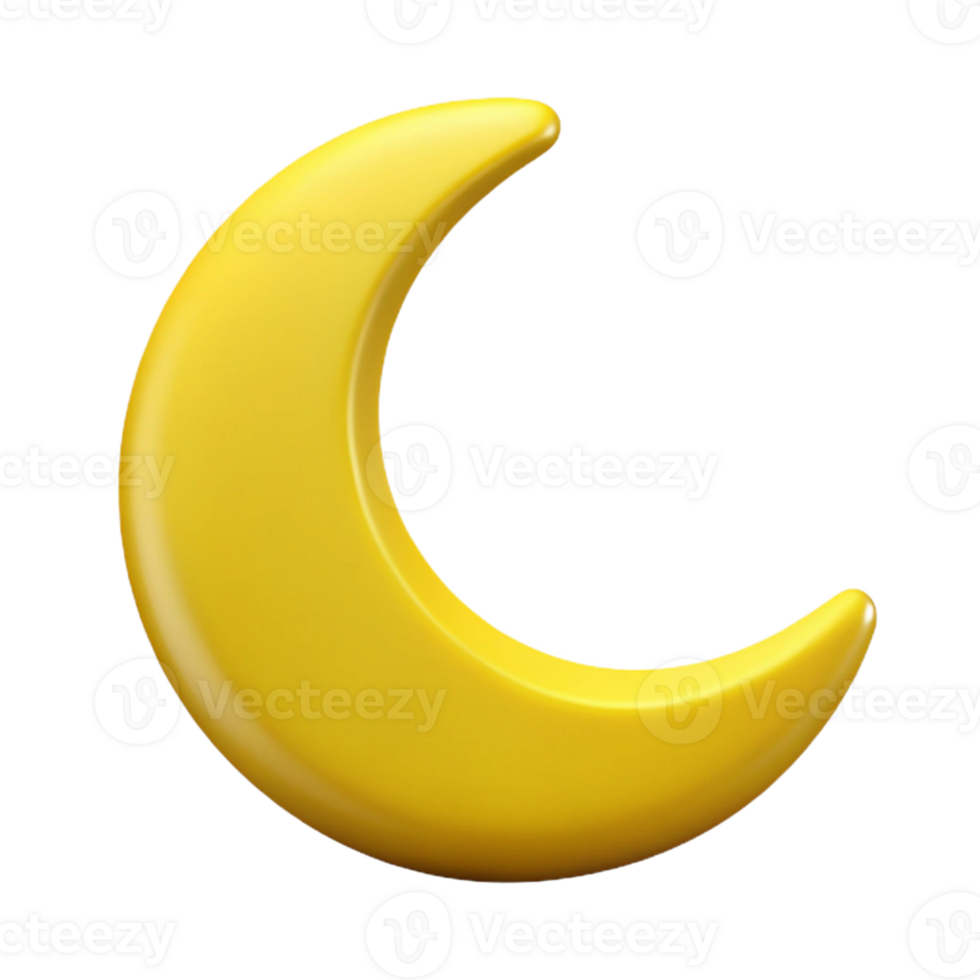 captivating organic Clean lines crescent moon icon, flat yellow color, minimal design with Scalable Design. artisan png