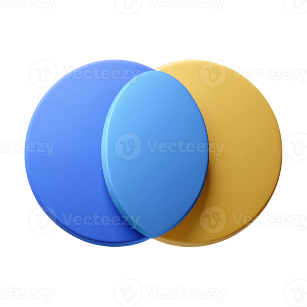 dazzling traditional Venn diagram with two overlapping circles. Crisp edges, scalable design, minimal with Scalable Design. fine detail png