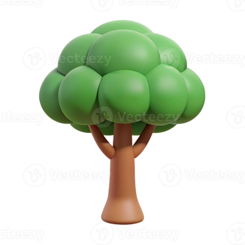 stunning timeless Tree with circular canopy and straight trunk. Simple, flat color, with Scalable Design. png