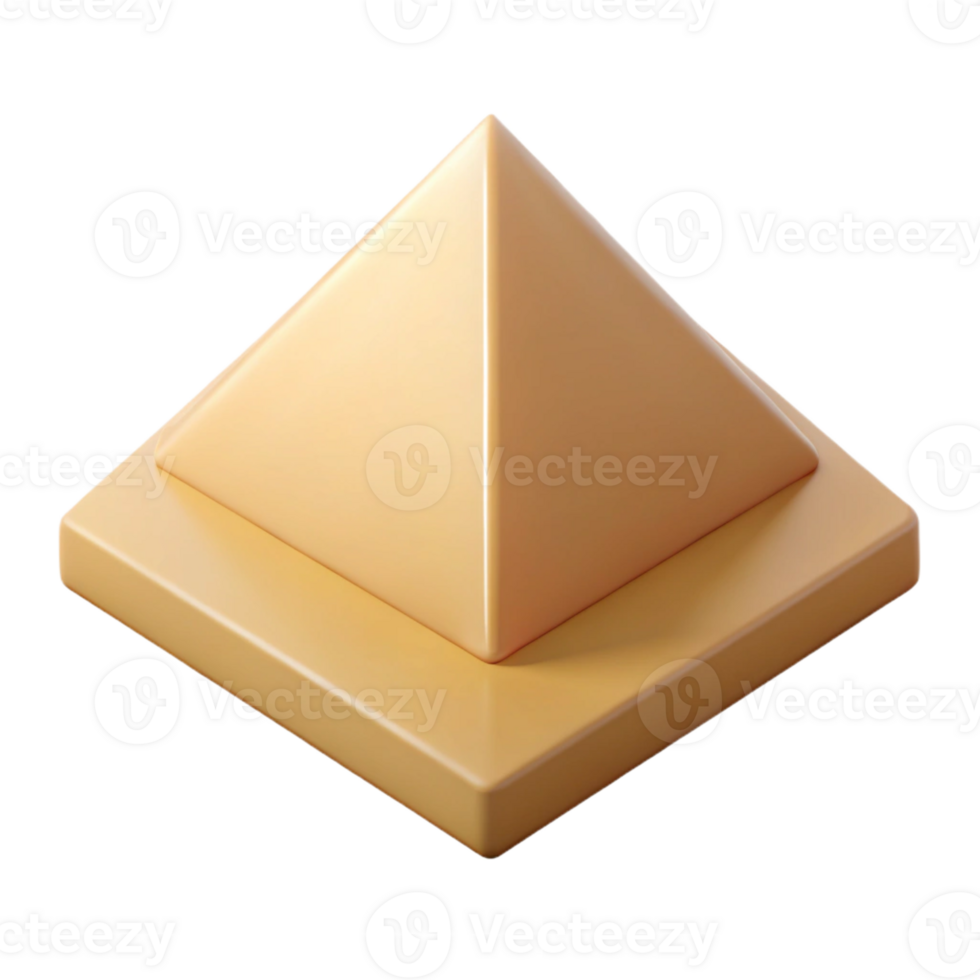 alluring rustic Minimal isometric pyramid with crisp edges and a beige surface with Scalable Design. 8K png