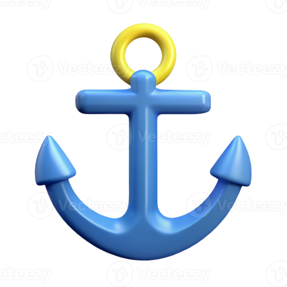 melancholic fascinating Minimalist anchor icon with sharp edges and flat color. with Scalable Design. professional png