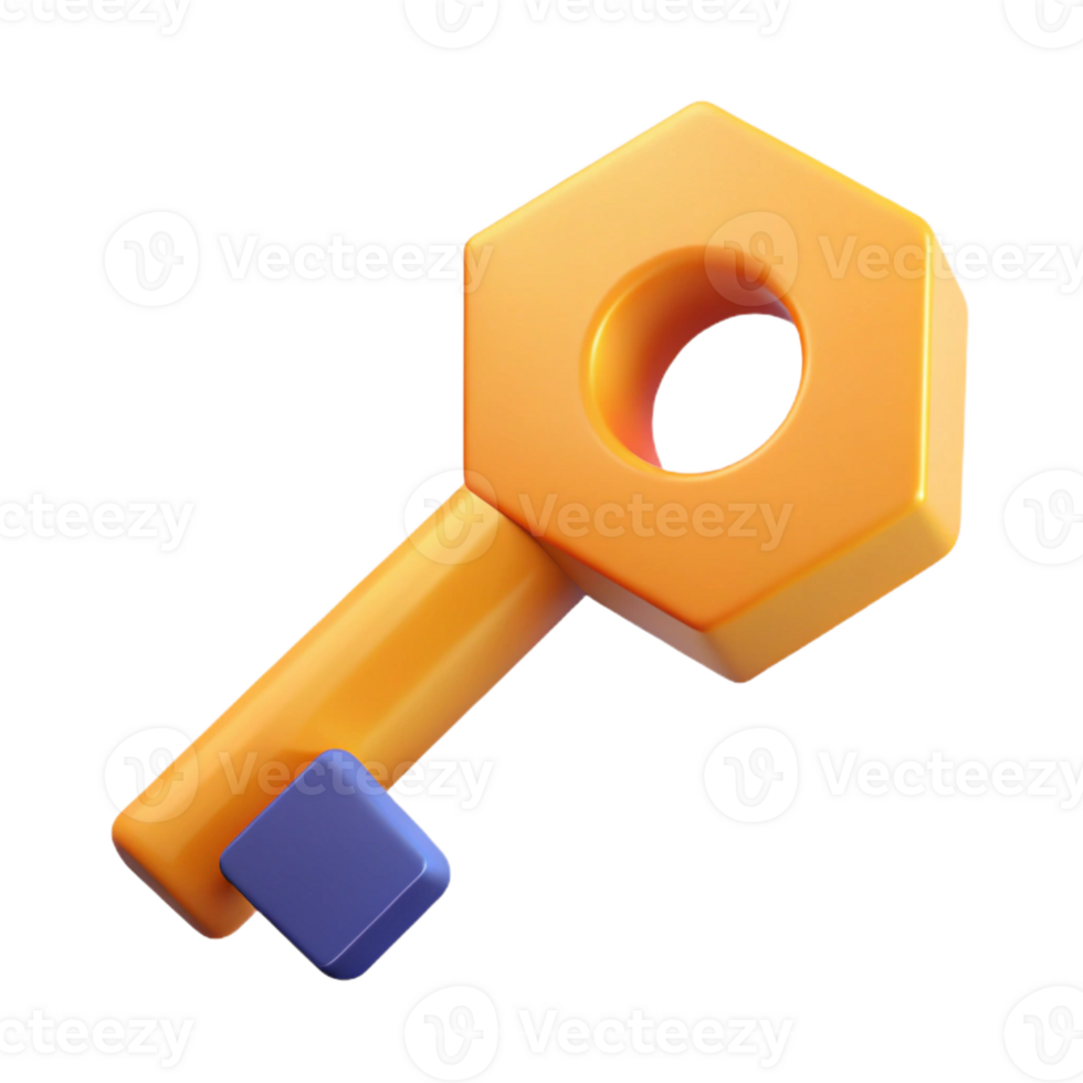 inspired gothic Geometric key icon. Crisp edges, minimal, flat color with Scalable Design. luxury png