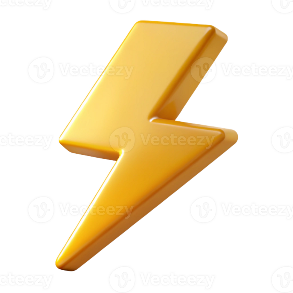 exemplary traditional Flat color monoline lightning bolt. Clean lines, crisp edges, with Scalable Design. 8K png