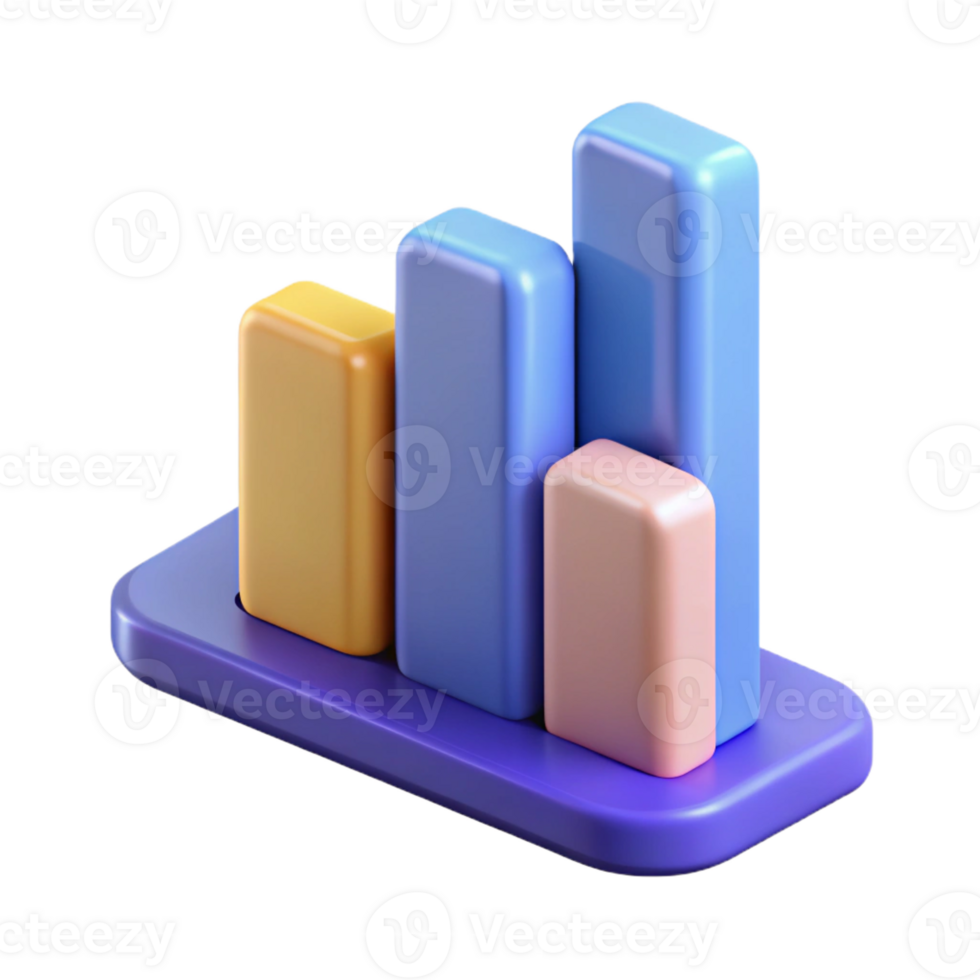 exquisite artistic Stylized bar graph with rounded corners. Single-weight stroke, minimal with Scalable Design. luxury png