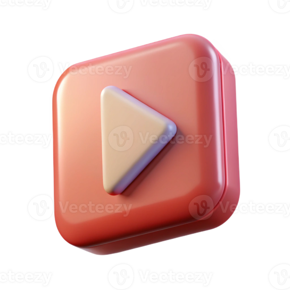 elegant whimsical impressionist Pictogram of a play button. Geometric, scalable, crisp edges with Scalable Design. gallery standard png
