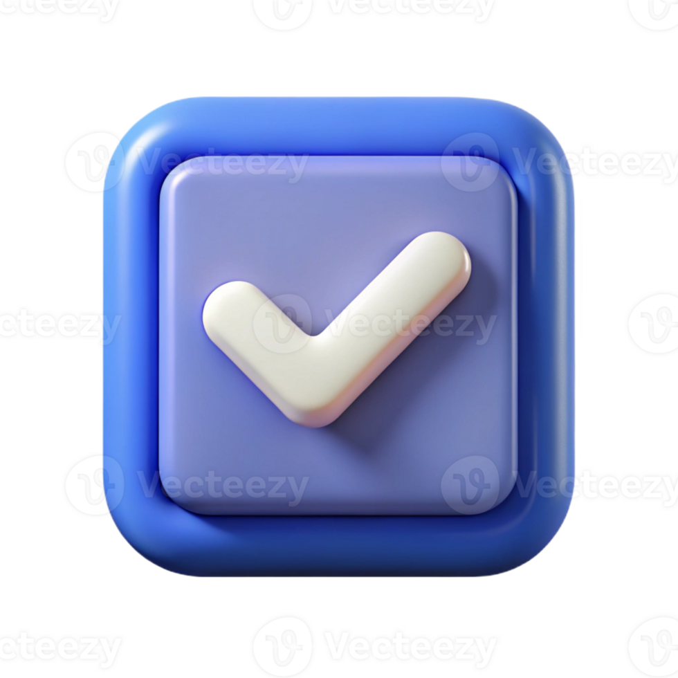 deslumbrante retro quadrado caixa de seleção com uma marca de seleção. limpar \ limpo linhas, mínimo, com escalável Projeto. sem falhas png