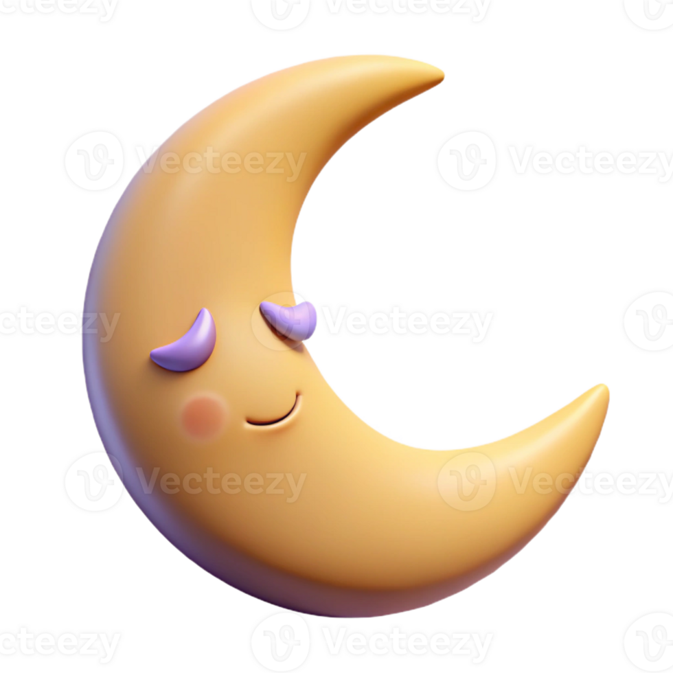 dramatic artistic Crescent moon character with a sleeping face. Clean lines, single-weight stroke with Scalable Design. premium png