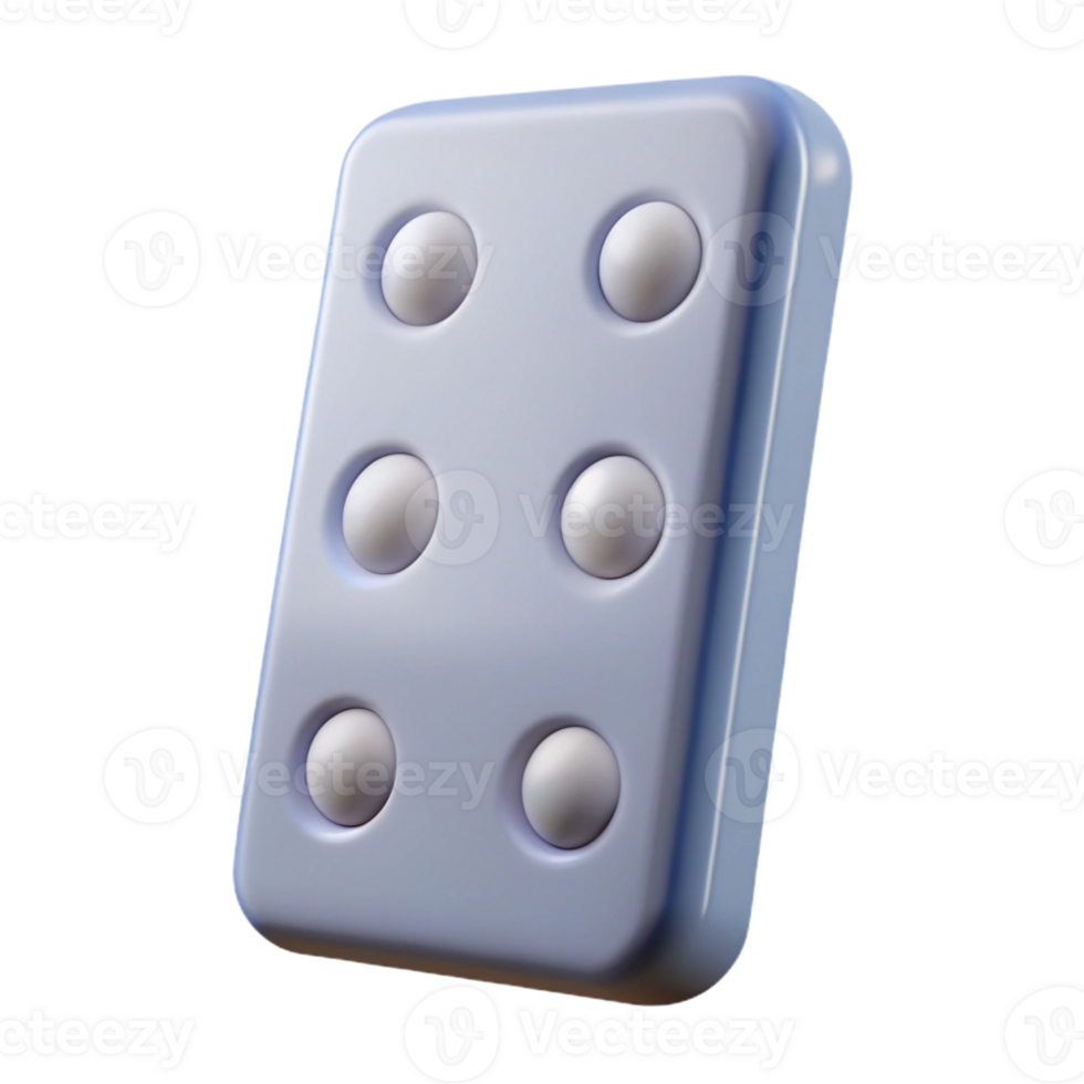 fascinating rustic Upright, rectangular domino with three dots. Symmetrical, crisp edges, with Scalable Design. genuine png