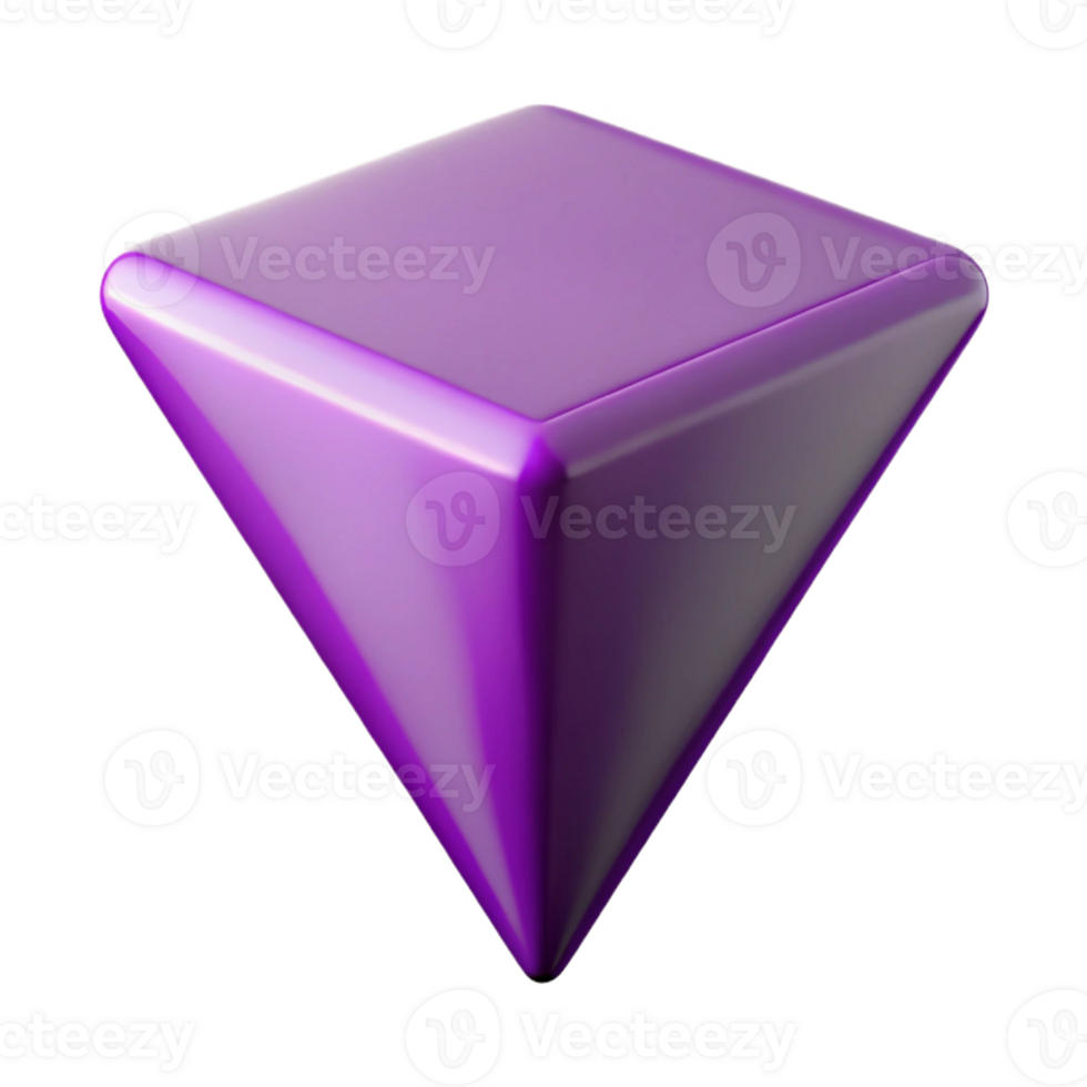 memorable tropical Triangle pointing down, single-weight stroke, purple. Geometric, with Scalable Design. masterfully captured png