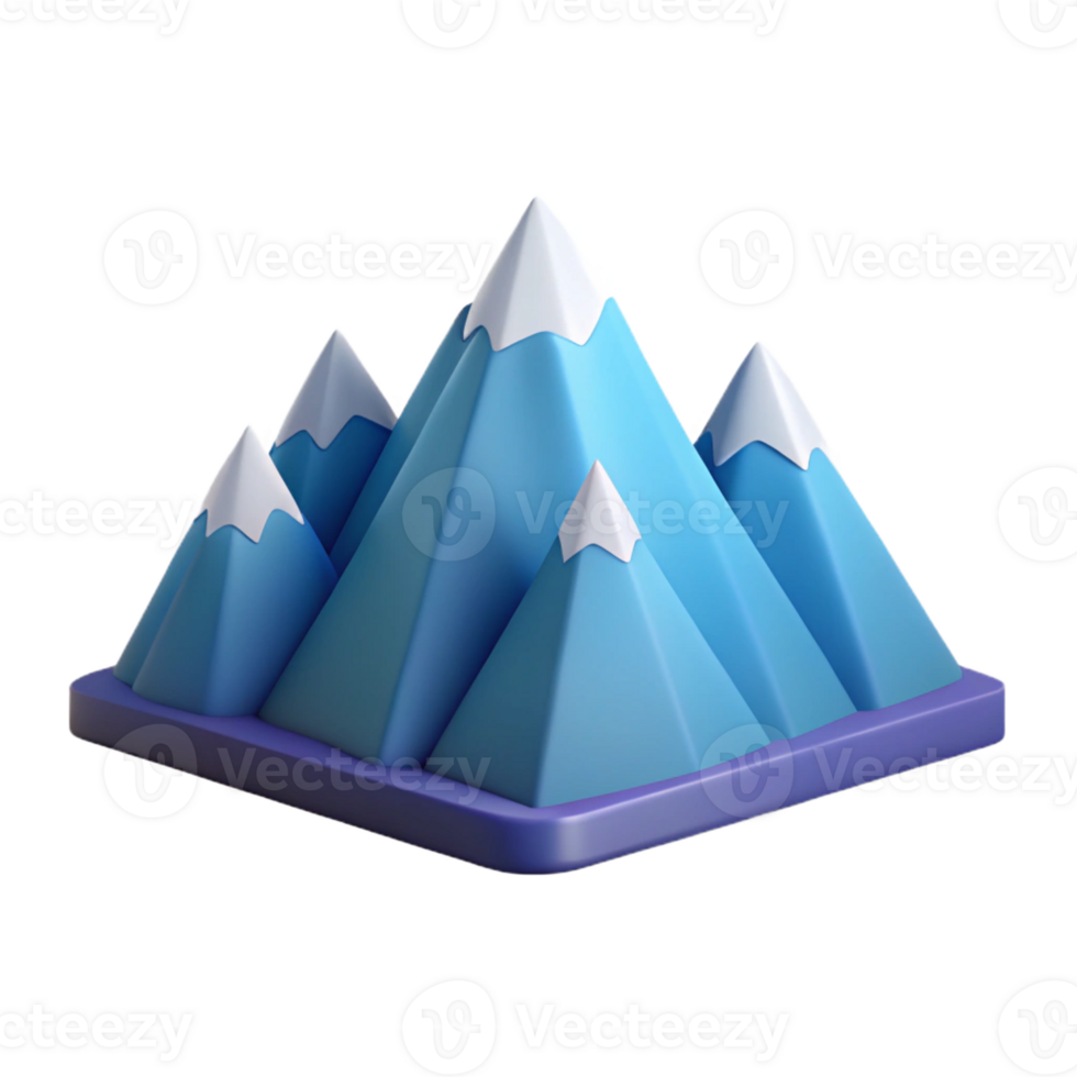impressive joyful baroque Crisp edges, flat color illustration of a mountain range. Scalable, minimal with Scalable Design. genuine png