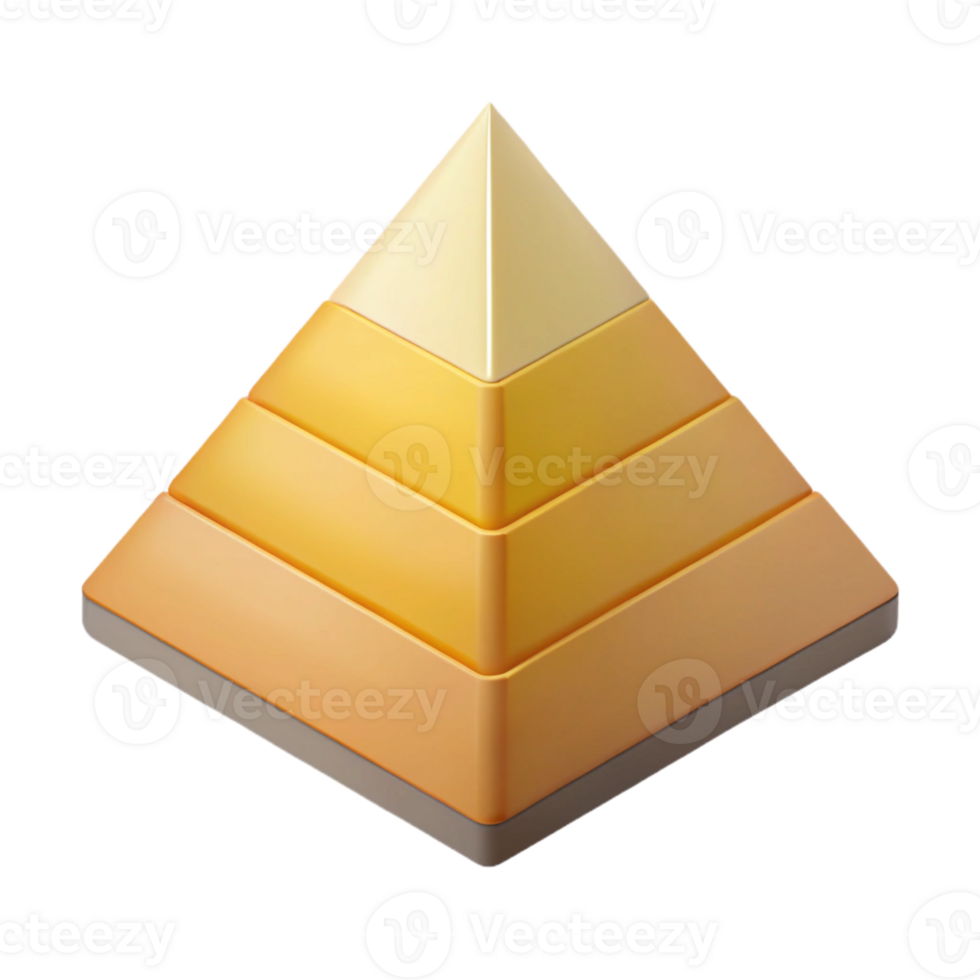 immaculate reflective victorian Isometric drawing of a pyramid. Minimal, symmetrical, flat color with Scalable Design. masterfully captured png