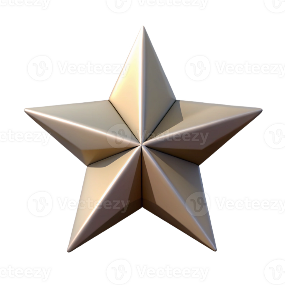 gorgeous organic Five-pointed star with sharp points. Crisp edges, scalable, flat color with Scalable Design. studio quality png
