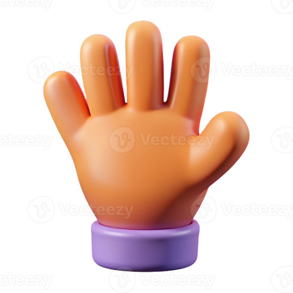 magnificent abstract Glove character with five fingers. Scalable, flat color, single-weight stroke with Scalable Design. sharp png