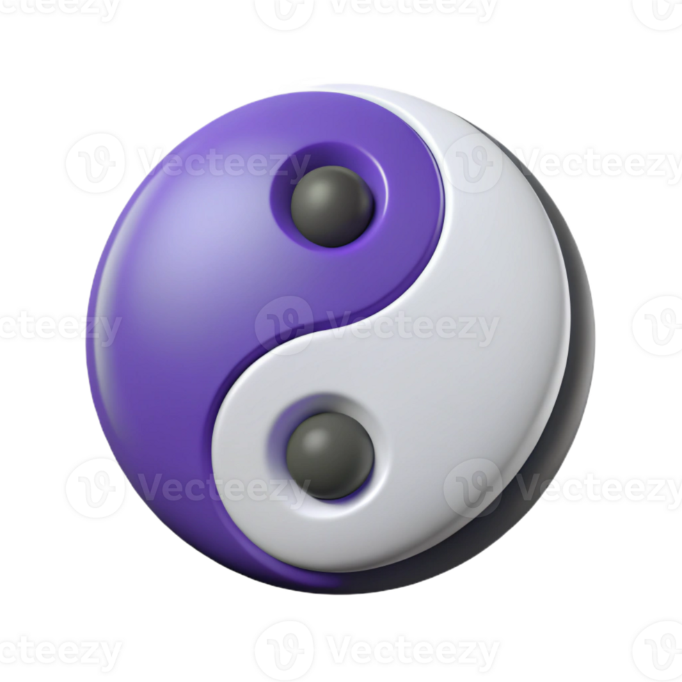 glorious remarkable Symmetrical Yin Yang symbol with sharp edges. Minimal, flat color with Scalable Design. png