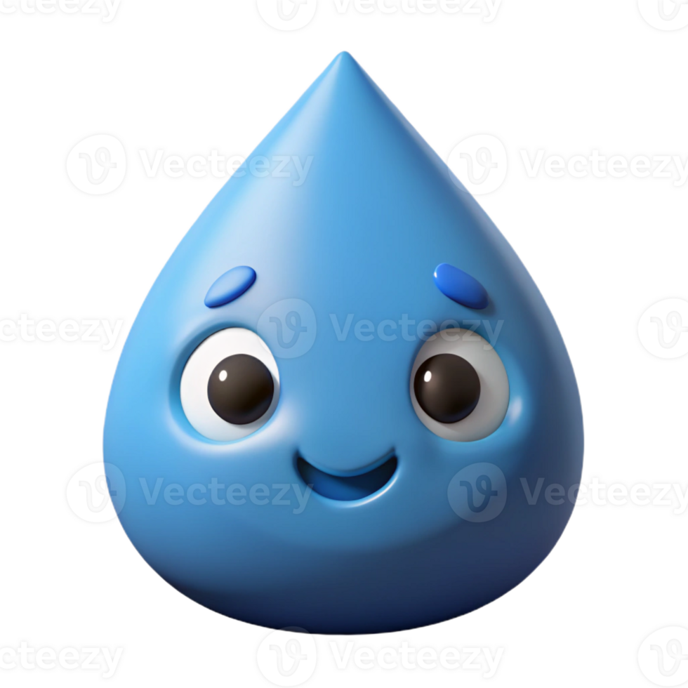 beautiful joyful renaissance Raindrop character with two small, round eyes. Clean lines, flat color, single-weight stroke with Scalable Design. genuine png