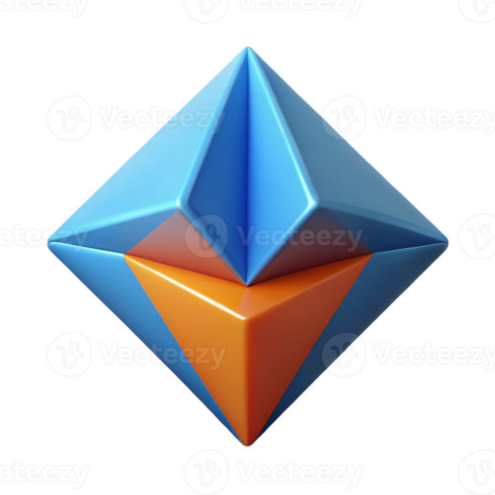 cativante extraordinário geométrico abstrato forma com fresco arestas. plano cor, limpar \ limpo linhas com escalável Projeto. png