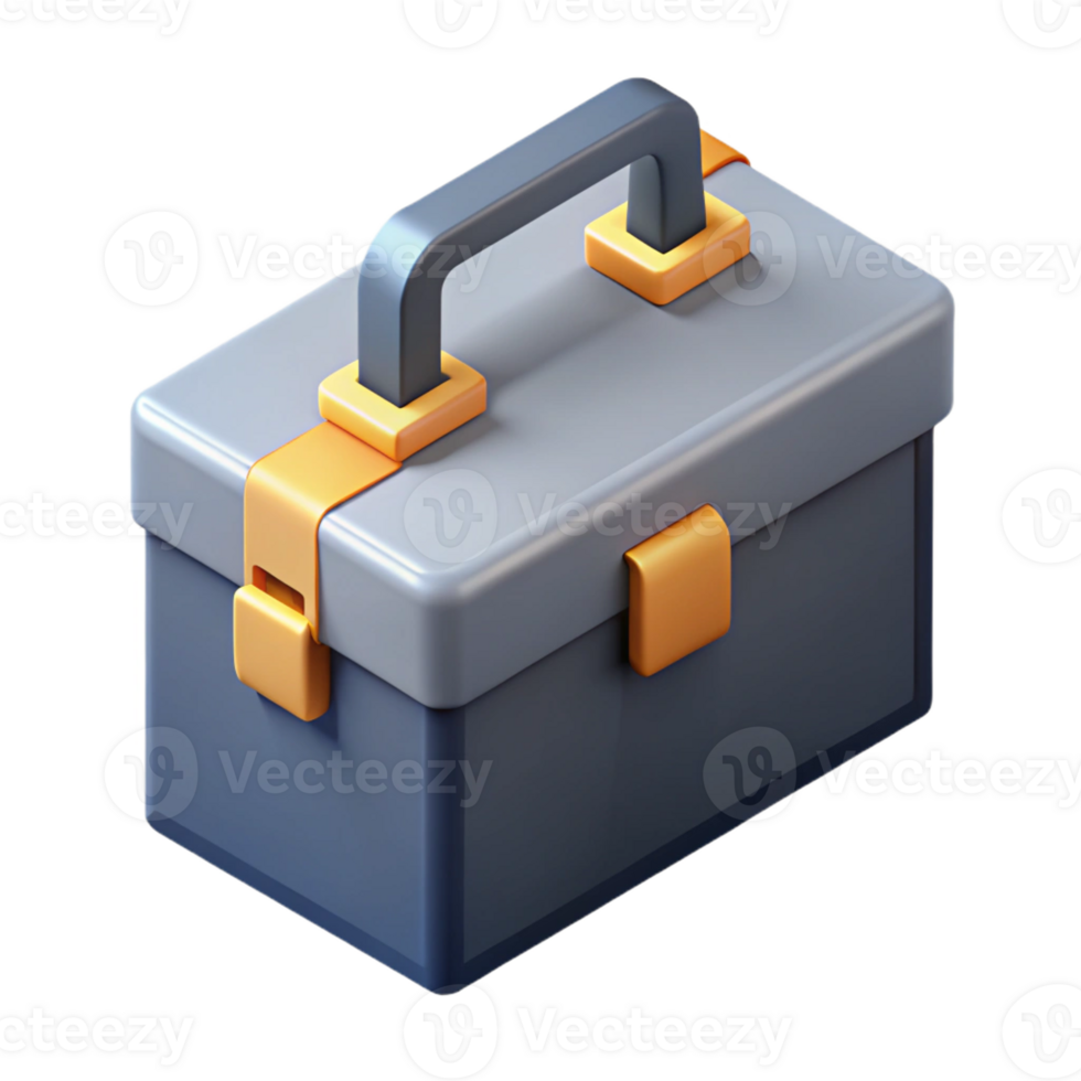 gorgeous gothic Geometric isometric toolbox with sharp edges and a gray color with Scalable Design. professional png