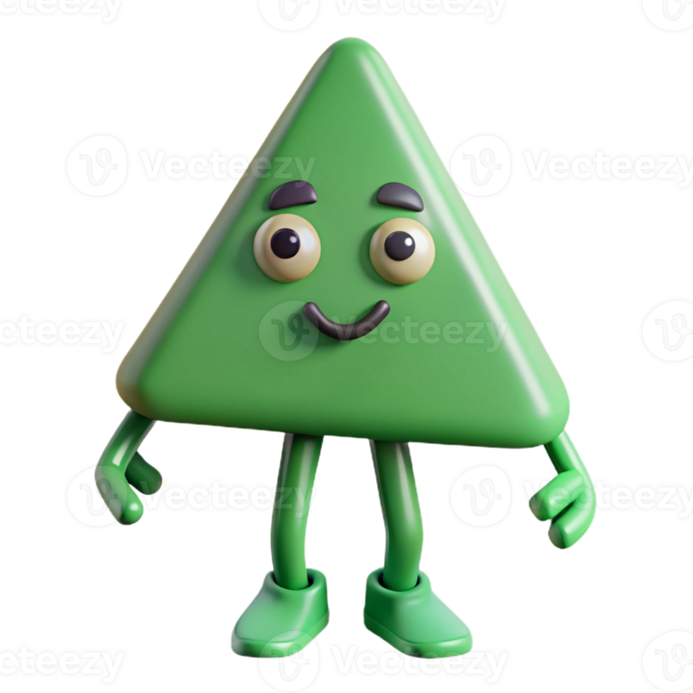 sought-after impressionist Triangular character with long, thin legs. Clean lines, flat green color with Scalable Design. gallery standard png