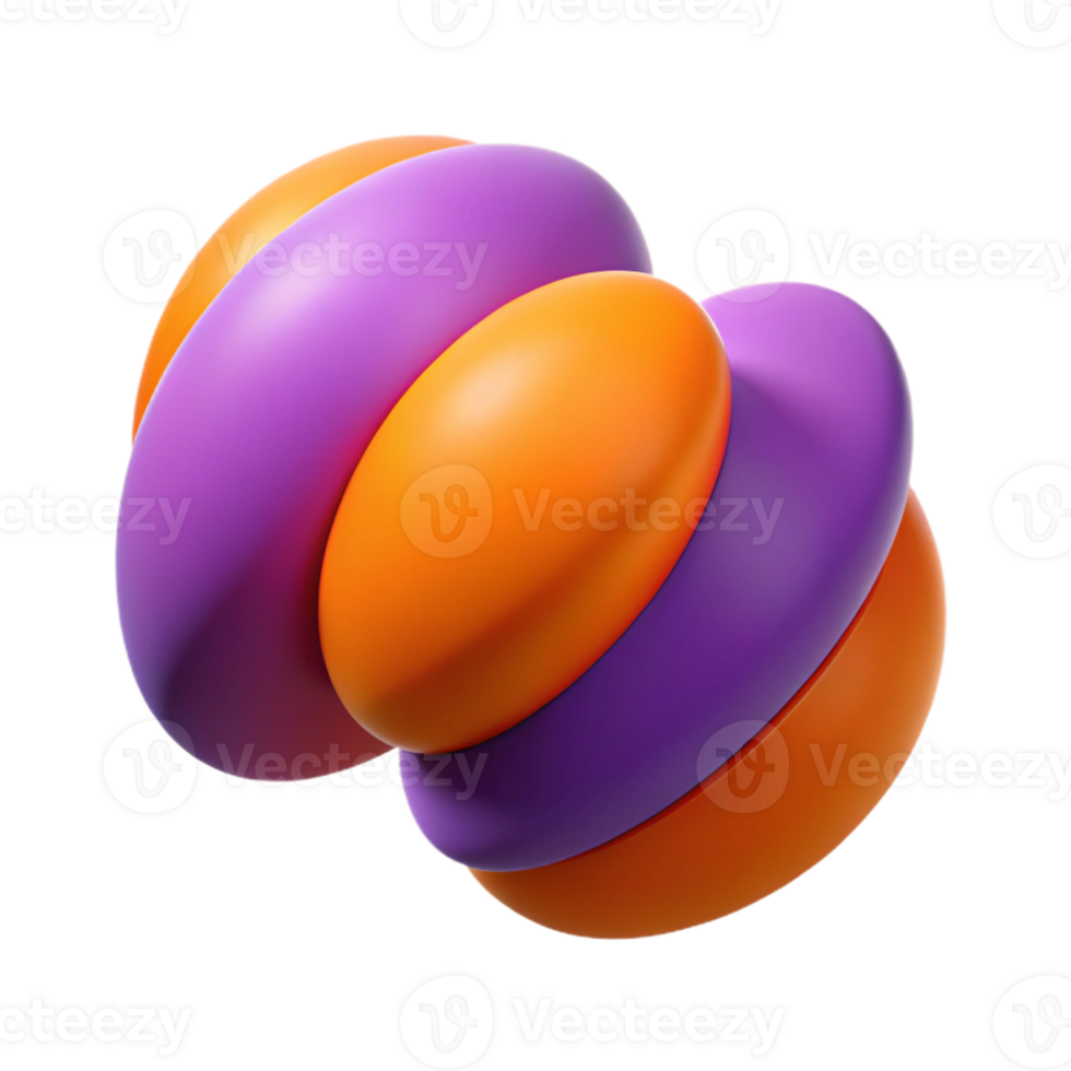 iconic creative Overlapping ellipses, purple and orange. Flat color, crisp edges. with Scalable Design. detailed png